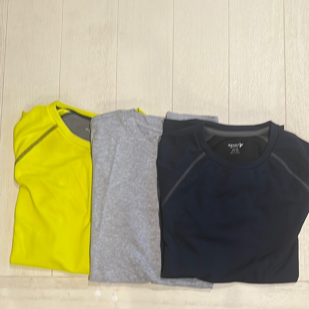 Old Navy Kids Short Sleeve Tees - Yellow, Gray, and Navy
